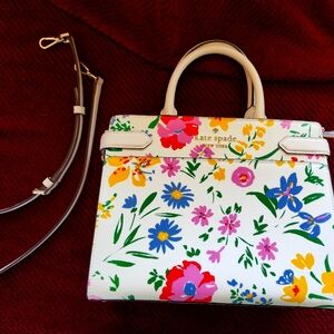 Kate Spade Garden Bouquet Satchel with shoulder strap